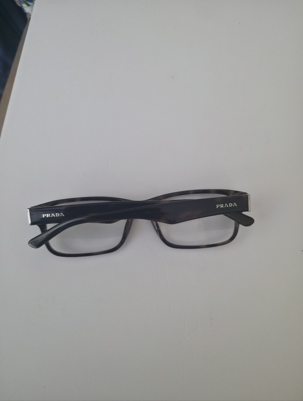 Prada Black Rectangular Optical Glasses